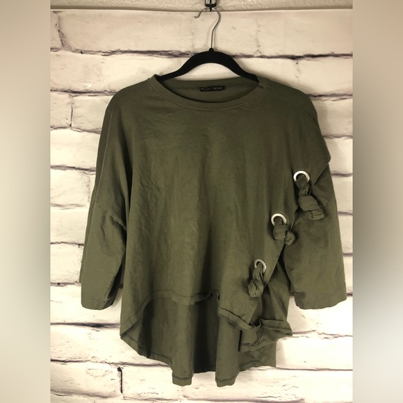 Zara Tops - Zara Womens Size S Green ShortSleeve Shirt